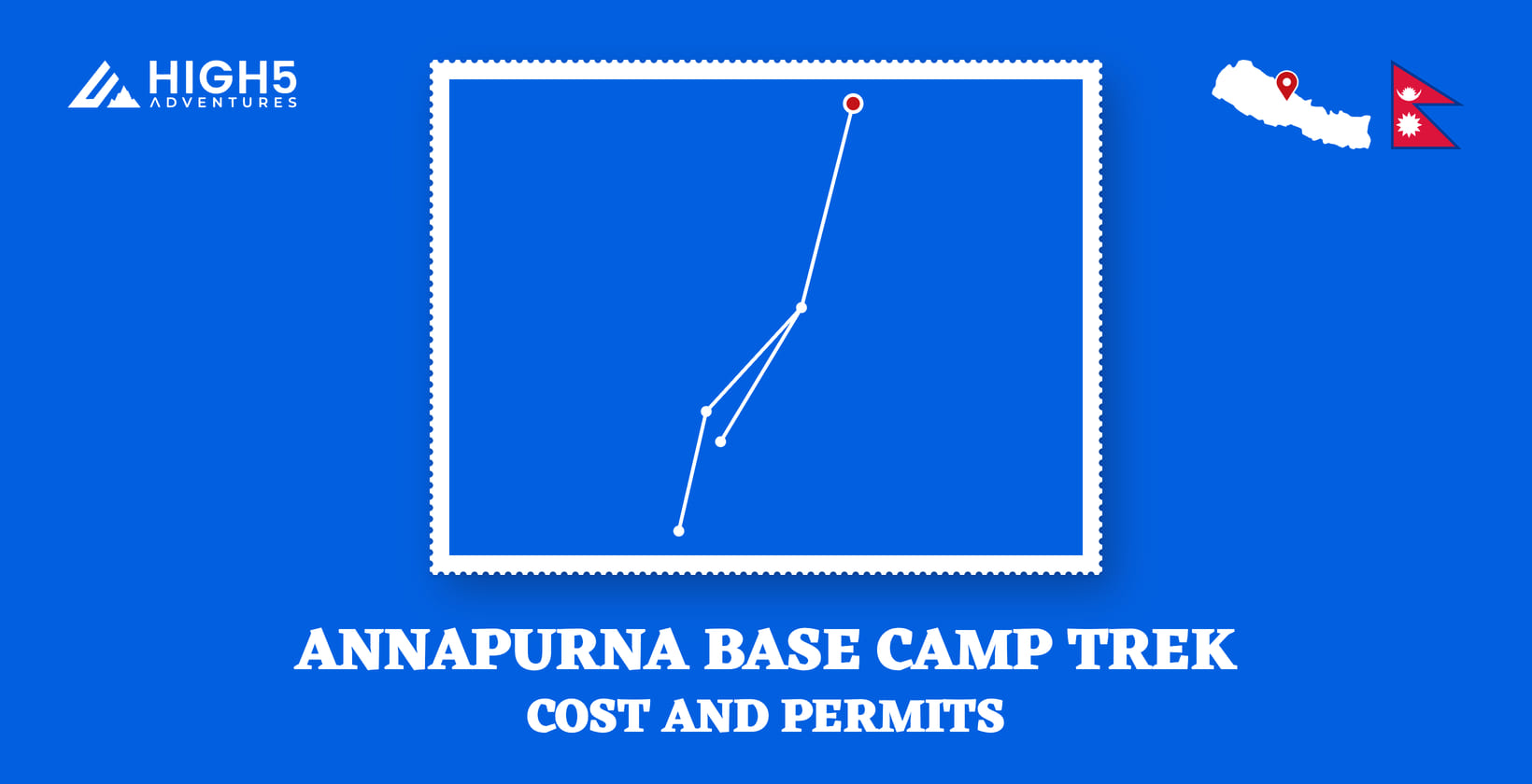 Annapurna Base Camp trek, cost and permits: the route drawn through its overnight stops in Kaski District, Nepal