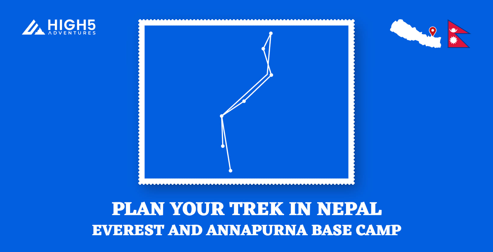 Plan your trek in Nepal, Everest and Annapurna Base Camp: the route drawn through its overnight stops in Solukhumbu District, Nepal